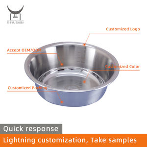 201 304 Talheres de Aço inoxidável Bacia Do Cão de Estimação Gato de Estimação Alimentador de Água Tigela de Comida Prato de Servir Para Cat Dog Pequeno - Product Image 2