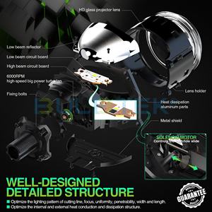 BULBTEK Đèn <span class=keywords><strong>LED</strong></span> Xe Ô Tô AD02 24V Không Lắp Đặt Hư Hỏng H4 H7 HB3 HB4 300W 25000 Lumen <span class=keywords><strong>LED</strong></span> Ống Kính Máy Chiếu 3Inch BiLED 9005 9006 - Product Image 2