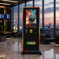 Distributeur automatique conforme ADA avec écran tactile et bande lumineuse, vérification de l'âge, SDK activé, paiement par carte de crédit et pièces, préservatifs, tabac