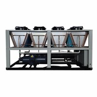 Unité refroidie par air de réfrigérateur de vis de refroidisseur d'eau de 250kw 300kw pour la machine de moulage par soufflage