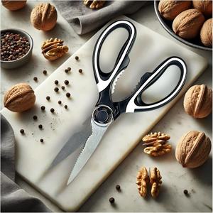 Ciseaux de cuisine professionnels antidérapants en acier inoxydable, ciseaux à os de poulet avec étui pour légumes, poulet, poisson, viande - Product Image 4