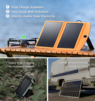 Kit de panneau solaire pliable Portable monocristallin 10W 20W costume pour Camping en plein air voyage batterie externe solaire