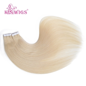 K.SWIGS Nouvelle Arrivée Extensions à Bandes Adhésives Invisibles 100% Cheveux Chinois Vierges Remy Double Drawn Soyeux Trame Simple Durables - Product Image 4
