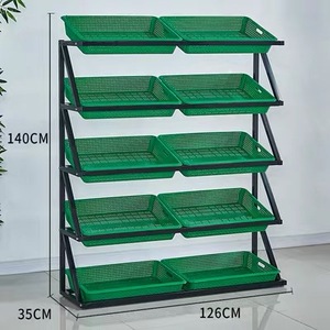 Estantería de Madera <span class=keywords><strong>para</strong></span> Frutas y Verduras de Supermercado, <span class=keywords><strong>Muebles</strong></span> <span class=keywords><strong>para</strong></span> Tiendas de Conveniencia - Product Image 2