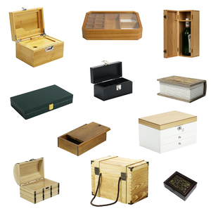 Scatola di immagazzinaggio <span class=keywords><strong>in</strong></span> <span class=keywords><strong>legno</strong></span> con coperchio scatola Stash Keepsake baule per organizzare gioielli monete carte piccolo tesoro erba scatola cassa decorativa - Product Image 1