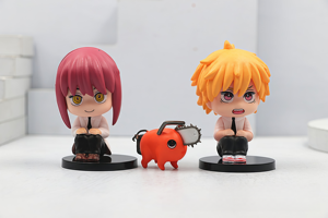H7CM 6 piezas=1 set Figuras de acción mini de personajes CSM sentados, Denji Pochita, de PVC, decoración para escritorio, salpicadero de coche, adorno de pastel de <span class=keywords><strong>anime</strong></span> - Product Image 5