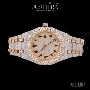 Indian Exporter Classic Moissanite Diamond Quartz <b>Watch</b> <b>Men</b> Luxury Business Style Scratch Resistant <b>Watch</b> Available <b>For</b> Sale - Product Image 1