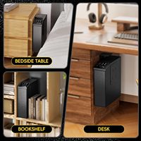 Coffre-fort biométrique pour arme de poing, coffre-fort à accès rapide pour arme de chevet avec porte coulissante automatique.