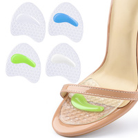 Nouvelles coussinets en gel alvéolés antidérapants pour l'avant-pied, coussinets de soutien pour les talons, demi-semelles métatarsiennes, 1 paire/sac