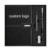 Ensemble cadeau d'entreprise personnalisé, carnet A5, ensemble cadeau de journal, couverture rigide en cuir PU avec bouteille d'eau et stylo pour le bureau ou les cadeaux promotionnels