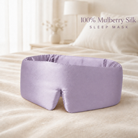 Masque de sommeil de luxe lesté et ajustable en soie de mûrier pure à 100 % pour la méditation et le voyage, avec velcro réglable