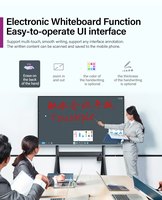 Tableau blanc interactif de 75 pouces tableaux blancs intelligents tactiles tableau blanc à écran tactile tv interactif avec projecteur