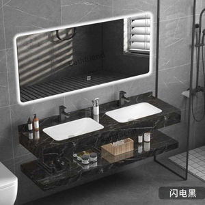 Armoire de salle de bain avec lumière <span class=keywords><strong>led</strong></span> armoire murale en <span class=keywords><strong>dalle</strong></span> de roche bassin en pierre - Product Image 2