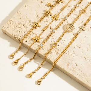 Pulsera de Acero Inoxidable con Zirconia, Chapada en Oro PVD de 14k/18k, con Logotipo de Marca Personalizado, Antideslustre, Moderna, para Mujer, Venta al Por Mayor - Product Image 4