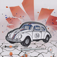 Broche en émail rétro sur le thème de l'album musical et de la voiture, motif dessin animé, nickel noir, moderne et amusante, pour revers, sac à dos, bijou, cadeau, vente en gros