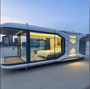 บ้านแคปซูลโครงเหล็กร่วมสมัยสำหรับใช้ในร้านค้าด่วนบ้านแคปซูลแบบแยกส่วนออกแบบได้ตามต้องการ - Product Image 2