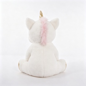 Customized White Unicorn Plush, Unicorn Stuffed Animal, Gold Horn Unicorn Plush, Cute Unicorn Stuffed Toy - Product Image 2