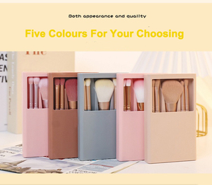 Set de Brochas de Maquillaje de Viaje Mini con Estuche y Espejo, Kit de Brochas Cosméticas Portátiles para Rostro y Ojos - Product Image 6