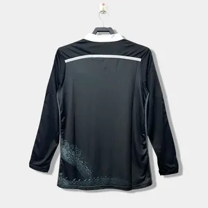 热卖批发每季俱乐部复古14/15黑色长袖顶级足球运动服运动衫定制