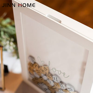 <span class=keywords><strong>Libro</strong></span> <span class=keywords><strong>de</strong></span> invitados <span class=keywords><strong>de</strong></span> boda alternativo con letrero 85 corazones y 2 cuadros <span class=keywords><strong>de</strong></span> marco <span class=keywords><strong>de</strong></span> cristal <span class=keywords><strong>de</strong></span> corazones grandes para iniciar sesión - Product Image 4