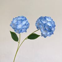 Bunga Hydrangea Buatan HGA, Bunga Hydrangea Sutra Realistis Tangkai Tunggal untuk Pajangan Komersial Dekorasi Ruang Tamu Grosir