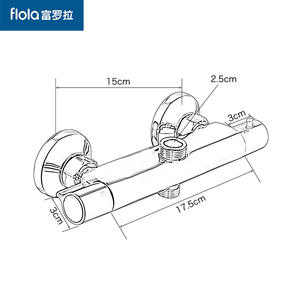 Grifo de ducha termostático Flola de 150 mm con válvula de cerámica de un solo manípulo para ducha de baño - Product Image 4