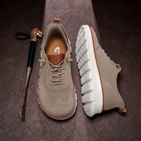 Chaussures décontractées d'été pour hommes, style pieds nus, à enfiler, à bout épais, coupe extra large, avec empeigne haute et tige en maille pour pieds larges
