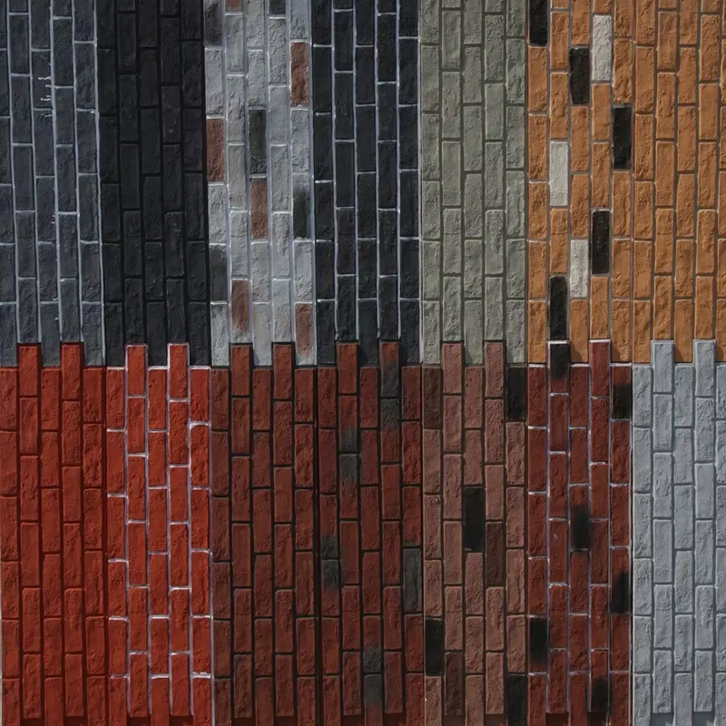 Solid Surface Red Artificial Stone Bricks
