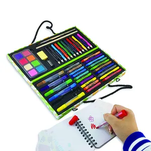 סיטונאי מותאם אישית אמנות ציור מים צבע עט עפרון צבע עיפרון עיפרון מחק מחדד kitting נייד דייזי תיבת ציור סט