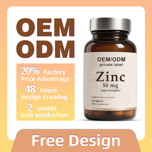 טבליות תזונתיות של אבץ גלוקונאט 50 מיליגרם לתמיכה חיסונית ובריאות העור עם ביו-זמינות גבוהה - Product Image 2