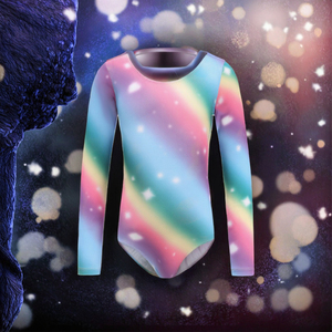 Leotardos de Ballet de Gimnasia Artística de Manga Larga de Nailon con Sublimación para Niñas, Servicio OEM al por Mayor, para Entrenamiento - Product Image 3