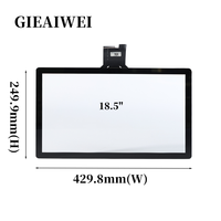Écran tactile capacitif de 18,5 pouces, structure P+G G+G, écran tactile 10 points avec carte EETI ILITEK avec interface USB