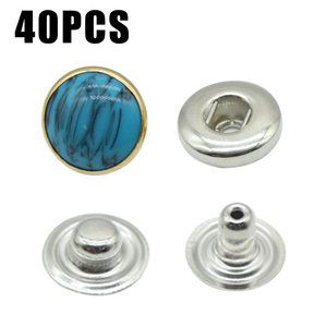 2025 mới đến bền vững Brass Snap Nút bốn-phần kim loại Fastener cho phụ kiện may mặc Vàng nhấn nút hạt - Product Image 1