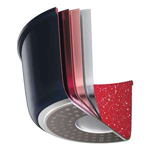 Nhà máy cung cấp thiết kế bằng đá cẩm thạch panelas đồ nấu nướng nhôm không dính <span class=keywords><strong>Cookware</strong></span> Set với kính nắp - Product Image 3