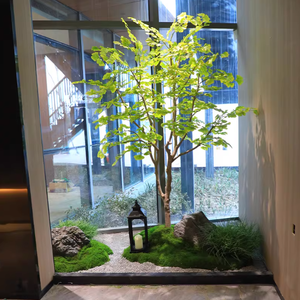 <span class=keywords><strong>Arbre</strong></span> d'érable artificiel pour intérieur et extérieur, ornement paysager pour salon, décoration végétale verte, scène de vitrine - Product Image 4