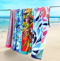 Motif d'impression personnalisé toutes saisons Serviette de surf de plage en microfibre douce à séchage rapide Sports de natation en plein air