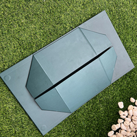 Boîtes en carton pliables de luxe vert foncé avec fermeture magnétique pour emballage de vêtements, faible MOQ en stock