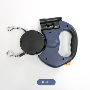 Nuovo Guinzaglio Doppio Retrattile Automatico di Lusso per Animali Domestici, in Nylon Solido con Luci LED Riflettenti, Corda di Trazione per Cani - Product Image 5