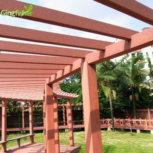 Pergola Courbée pour Patio, Arbre à Voiles en <span class=keywords><strong>Bois</strong></span> Traité sous Pression et en Plastique, Design en Tube d'Acier Galvanisé Écologique, Inspiré de la Nature - Product Image 3