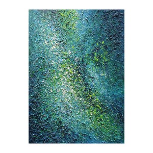 Hand Painted Oil Abstract <b>Art</b> Canvas Painting Dark Green Rectangle Wall Decor For Living Room Sofa Background - Product Image 5