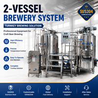 Equipo de Microcervecería Comercial de 200L, Cervecería y Fermentador de Acero Inoxidable, Proyecto Llave en Mano para Cervecerías y Empresas en Creación