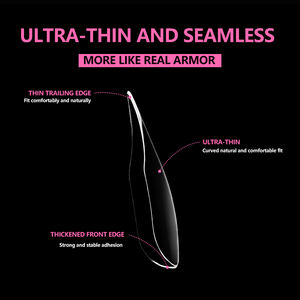 Unghie Finte Corte JIEYU CE in PMMA/ABS, Indossabili, Stile Francese Appuntito, Professionali per Donne, Senza Curva C, Punte per <span class=keywords><strong>Nail</strong></span> Art - Product Image 2