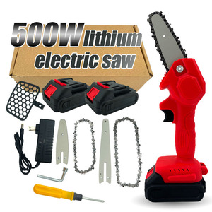 Scie à chaîne sans fil portative de 4 et 6 pouces, scie de jardin avec batterie au lithium 21V, fournie par l'usine L - Product Image 2