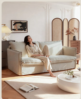 Einzel-Sofa mit abnehmbarem Bezug, aus atmungsaktivem Baumwoll-Leinen-Stoff, mit hervorragender Elastizität