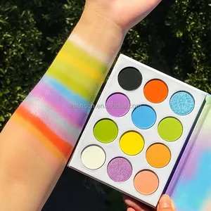 Duochrome – lot d'ombres à paupières 12 couleurs rose clair bleu avec étiquette privée, nouveauté 2023