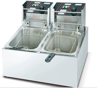 Penggorengan Listrik Industri Tangki Ganda Stainless Steel 6L+6L