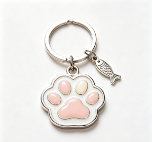 Custom Paw Metal Keychain Enamel Pet <b>Keyring</b> Zinc Alloy Dog Cat Souvenir Gift - Product Image 1