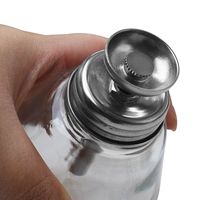 Botol Dispenser Pompa Cairan Kosong Kaca Persegi Baozun 150ml dengan Sablon untuk Cat Kuku, Minyak Esensial, Penghapus Makeup