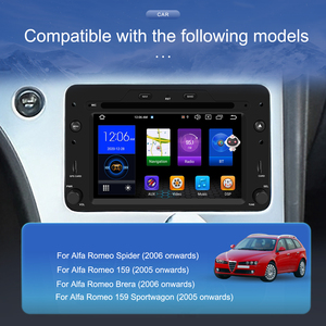 Hikity pour OLD <span class=keywords><strong>ALFA</strong></span> <span class=keywords><strong>ROMEO</strong></span> 6.2 pouces 2 + 64G 8 cœurs Android autoradio écran IPS GPS WIFI 4G BT RDS DSP USB Carplay Android Auto ODM - Product Image 4