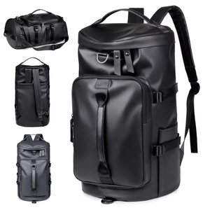 Sac à dos de voyage et sac de sport en cuir PU imperméable, style professionnel, avec compartiment à chaussures, pour commandes en gros et mixtes, prêt à expédier (RTS) - Product Image 2
